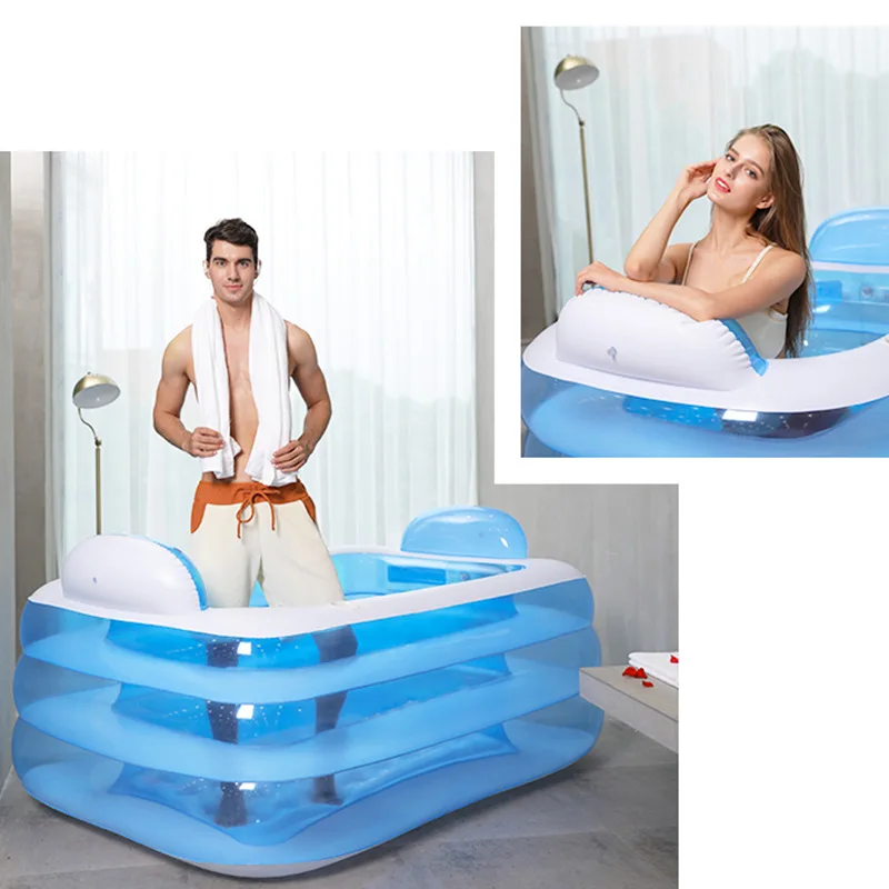 

Portable Sauna Bathtub Adult Bathing Folding Bathtub Bathtub Large Thickening Adult Swimming Bathing Steam SPA InflatableBathtub
