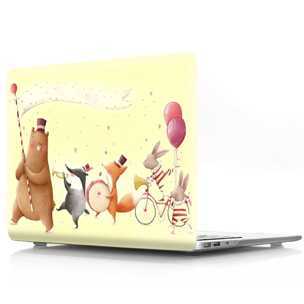 Чехол HRH для ноутбука защитный жесткий пластиковый чехол с рисунком животного