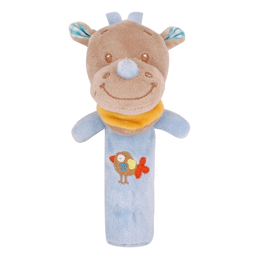 

Baby Rattle Cartoon Animal Hand Bell Soft Plush Bb Stick Hand Bell Ring Music Rattle Childrens Toy Cute Plush Baby Toy