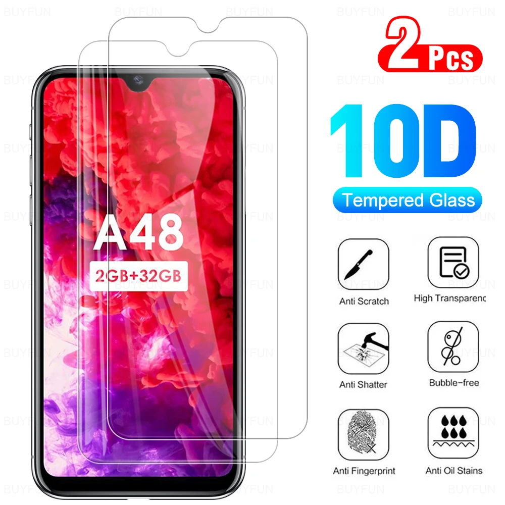 

2Pcs Full Cover Protective Glass For Itel A48 Tempered Glasses For ItelA48 A 48 48A 2020 6.10" Phone Screen Protector Film