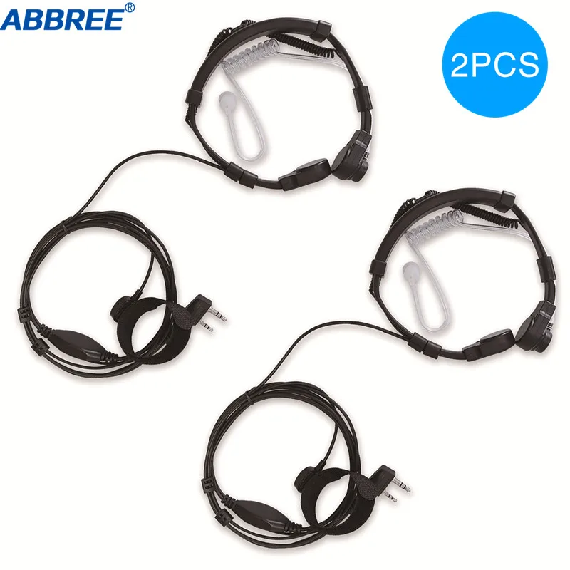 Гибкая гарнитура ABBREE с микрофоном 2 шт. рацией Динамик для Baofeng аналогичная деталь