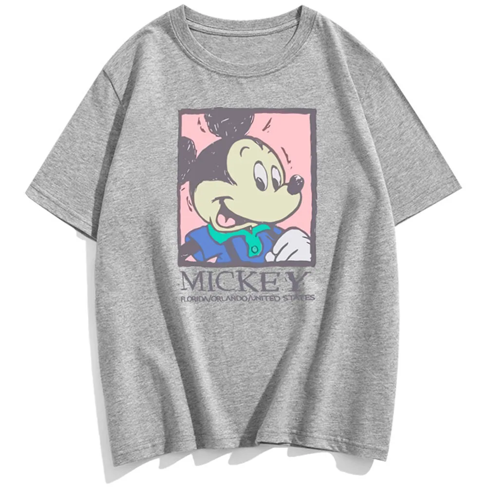 Повседневный пуловер с круглым вырезом и мультяшным принтом Микки