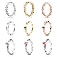 new simple and elegant heart shaped ring wedding banquet birthday party jewelry hollow heart ladies ring