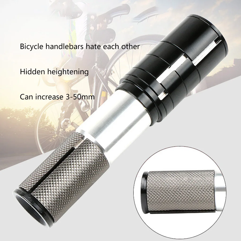 

MTB Road Bike Fork Stem Extension Bicycle Stem Extender Adapter 24.6-25.4MM Stem Conversion Hanging Core Riser Bicycle Parts