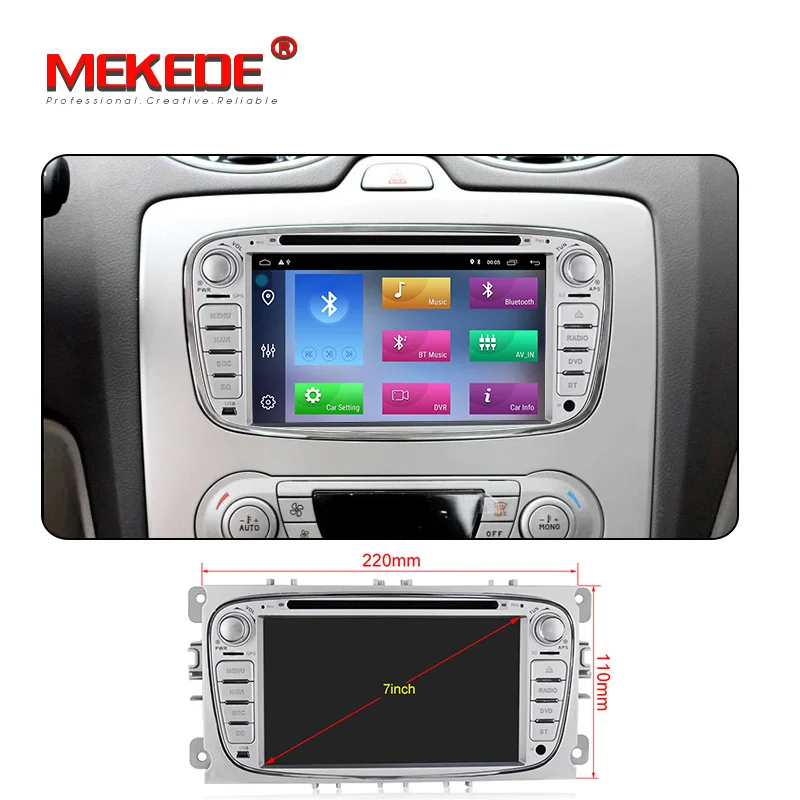 Автомобильный DVD-плеер MEKEDE Android 10 0 2 + 32 ГБ DSP GPS-навигация для Ford Focus Mondeo Galaxy с аудио