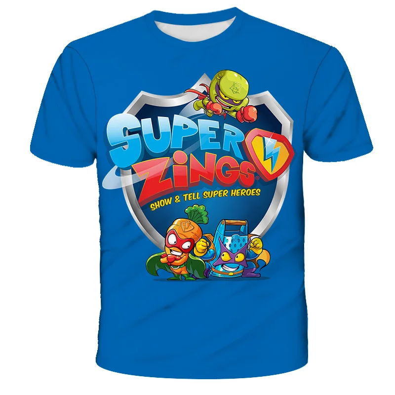 

2021 new fashion game T-shirt summer short sleeve O collar T-shirt super belt T-shirt baby boy casual cartoon top boys and girls