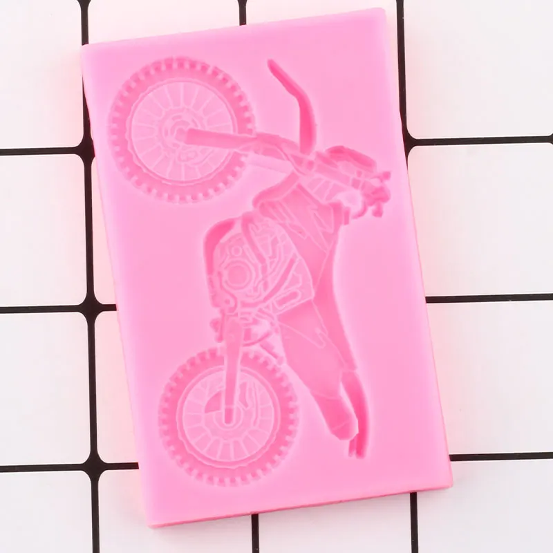 3D мотоциклетная силиконовая форма для детского дня рождения|Формы тортов| |
