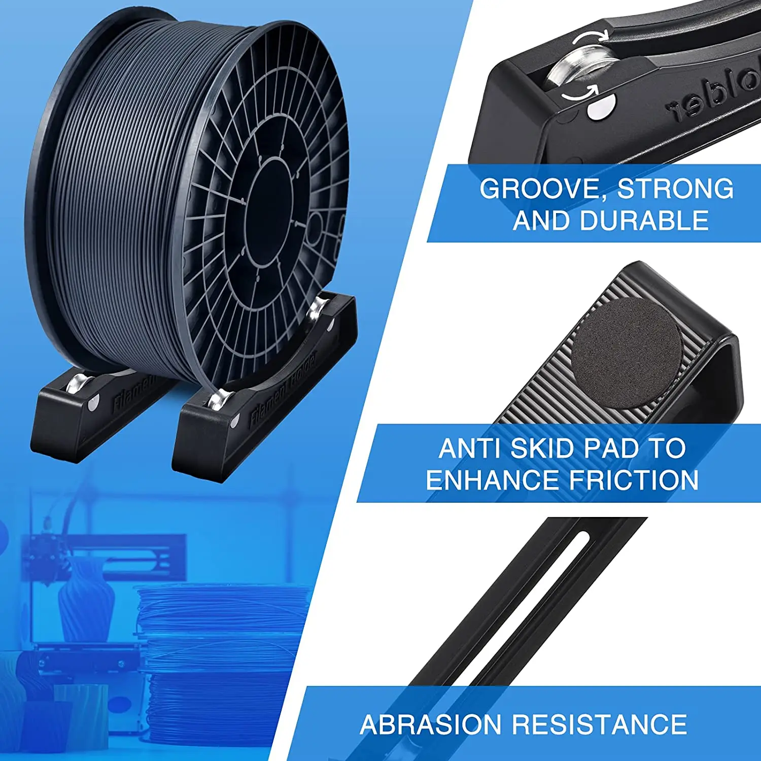 Держатель для катушки настольного волокна фиксированное сиденье ABS PLA 3D печати