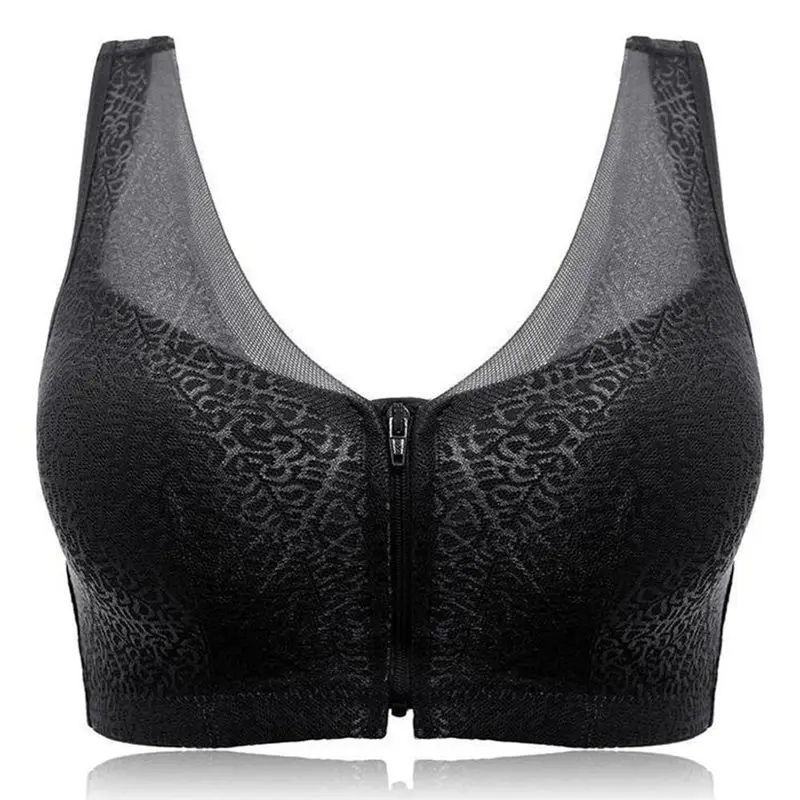 Комфортный бюстгальтер на молнии спереди размера плюс для женщин новый дизайн