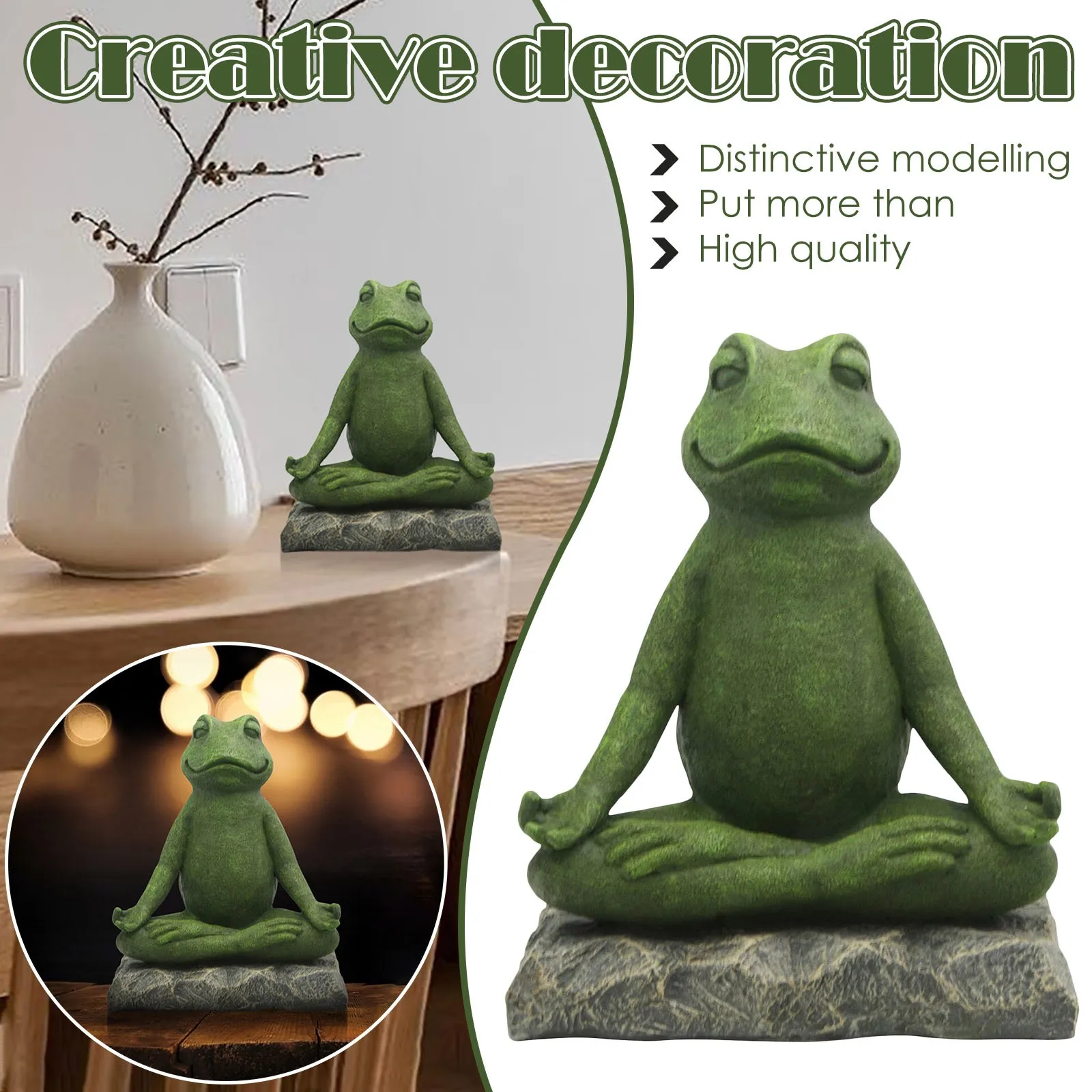 

Figurine Meditating Zen Garden Yoga Poly Resin Office Yard Decoration Ornament Estatuas Decorativas Figurki Sculpture Modern Art