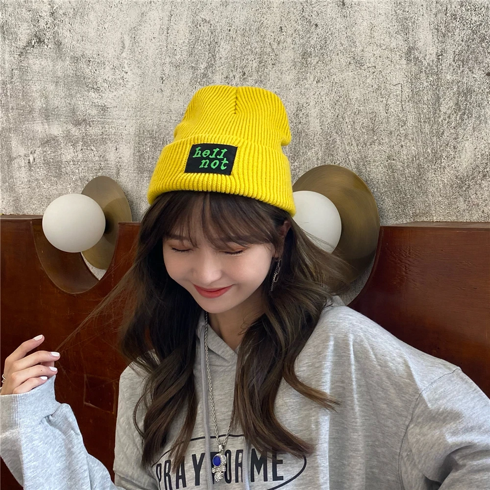 

Шапка шерстяная женская, осенне-зимняя, вязаная, теплая