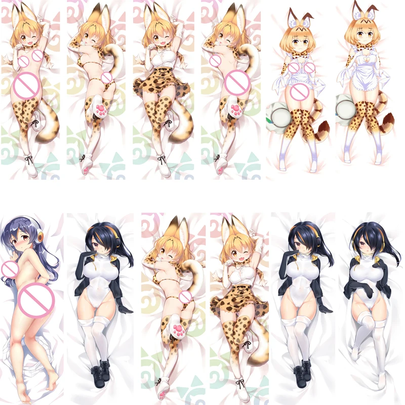 

2020 update Japanese Anime Pillowcase Kemono Friends Project Decorative Hugging Body Dakimakura Pillow Cover Case