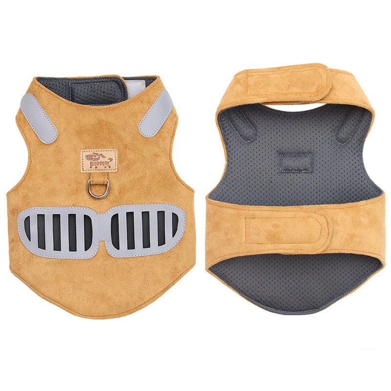 

New Pet Chest Harness Soft Suede Cat Harness Reflective Dog Harness and Leash Set Adjustable Outdoor Walking Dogs Leashs