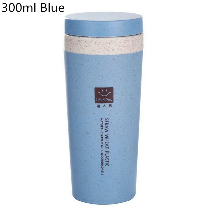 300ml blue IVYSHION 470 мл бутылка для воды с соломинкой портативная бутылка для воды для школы, Экологичная бутылка для питья, кухонные гаджеты - Цвет: 300ml blue