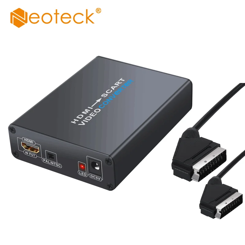 Neoteck 1080P HDMI Совместимость с SCART конвертер сплав совместимый адаптер композитный HD