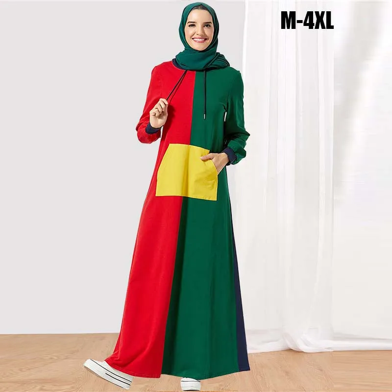 

BNSQ Hooded Sweater Maxi Dress Dubai Abaya For Women Hijab Evening Dress Arabic Caftan Morocain Kaftan Djelaba Femme Muslim