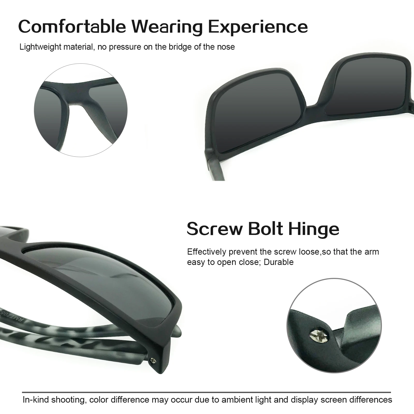 Поляризационные большие Брендовые мужские черные солнцезащитные очки RMT7058|sunglasses