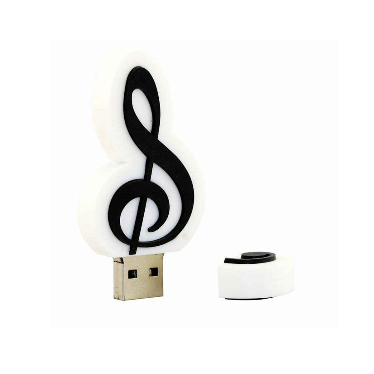 Силиконовый USB флеш накопитель в виде музыкальной ноты 64 ГБ 256 128 32 16 8 Музыкальный 2
