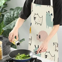 cartoon animal print sleeveless apron kitchen womens apron home dog cooking baking waistline no 2 restaurant apron apron