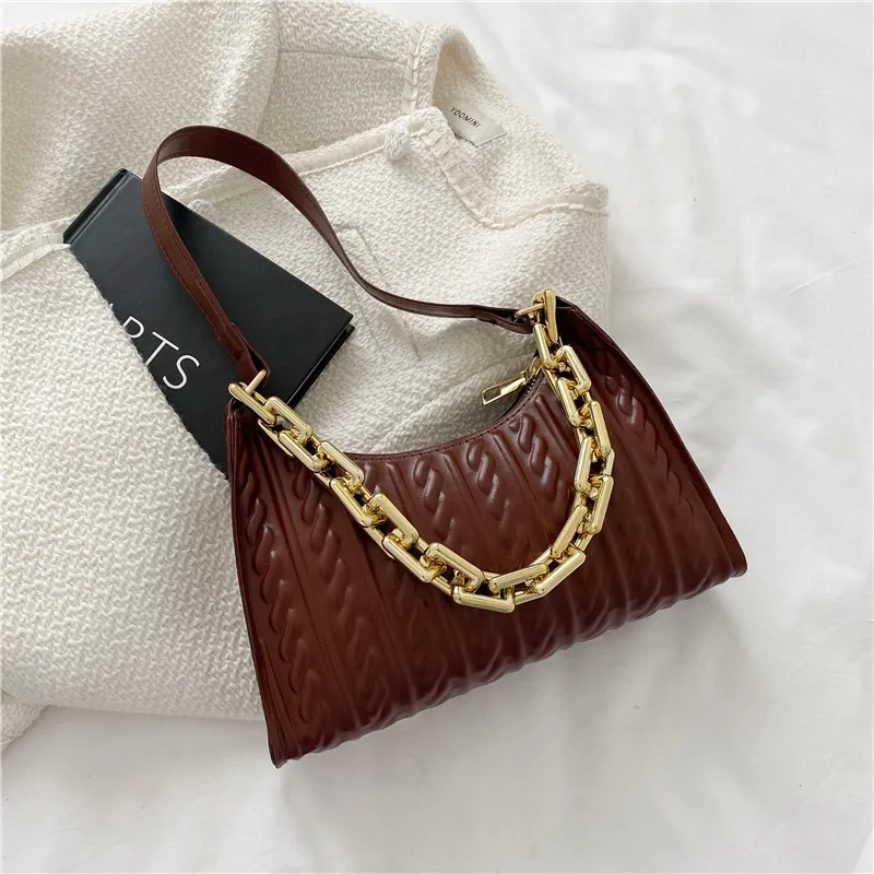

New Woman Shoulder Bag Fashionable Simple Chain Messenger Bag High Quality Luxury Designer Handbag 2021 New Female Underarm Bag