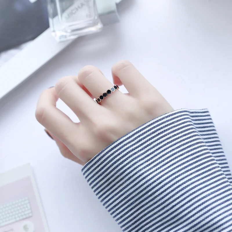 Обручальные кольца KNOCK высокого качества Помолвочные с черными бобами ширина 3 мм