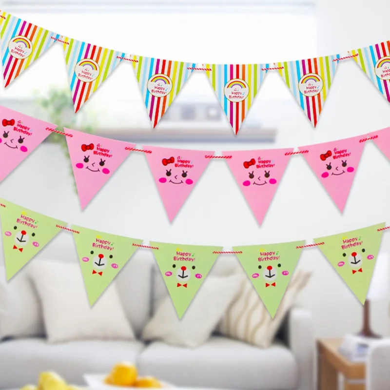 Свадьба День рождения 12 шт. Баннер 1 Веревка милый ручной работы бумажный Бантинг