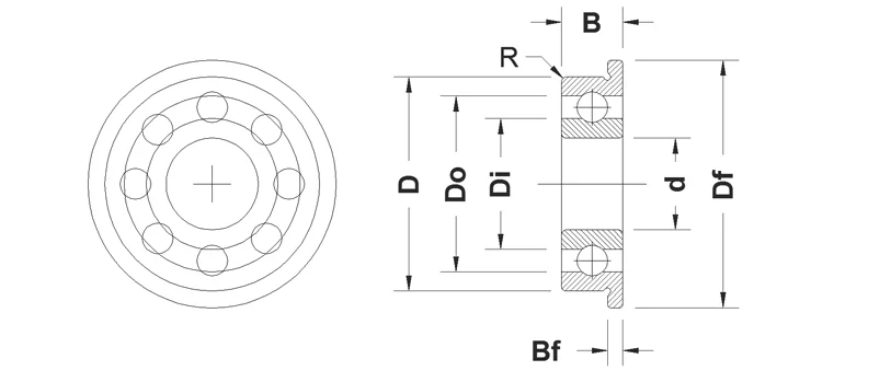 F695ZZ подшипник ABEC-5(10 шт) 5*13*4 мм фланцевые F695Z шарикоподшипники F695 ZZ F619/5ZZ