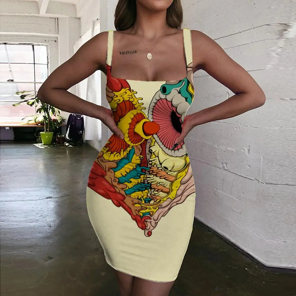 

Женское платье с лямкой на шее KYKU, летнее пляжное платье без рукавов с лямкой на шее,