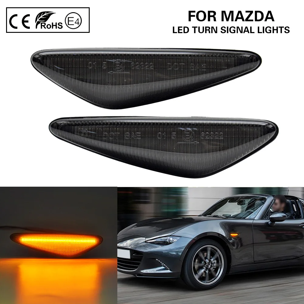 2 шт. Янтарный Светодиодный Боковой габаритный указатель поворота светодиодные