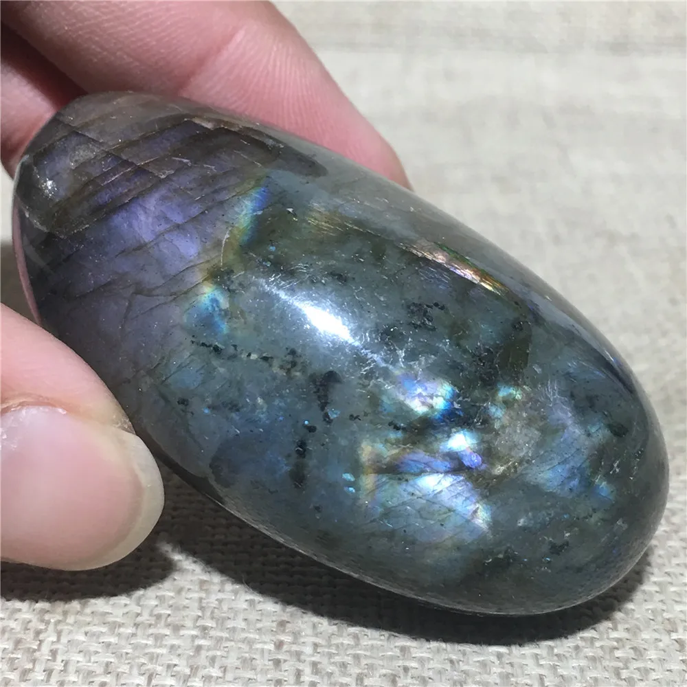 

Natural Crystal Stone Labradorite Palm Chakra Healing Gemstone Ornament For Home Decoration Reiki Treatment Quartz Specimen Gift