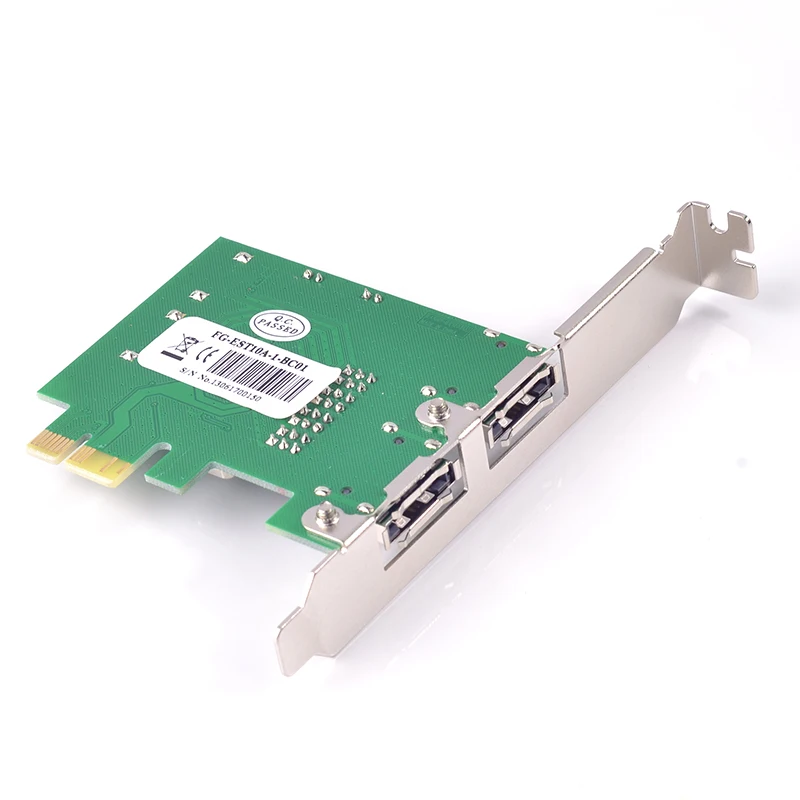 Адаптер SATA 3 PCI express адаптер PCIe на 2 порта III 0 конвертер eSATA e SATA3 x1 плата расширения
