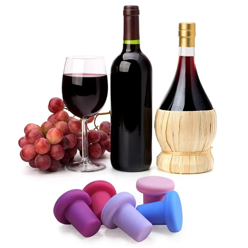 Пищевой силикон красная крышка для винной бутылки Пробка пива прочная