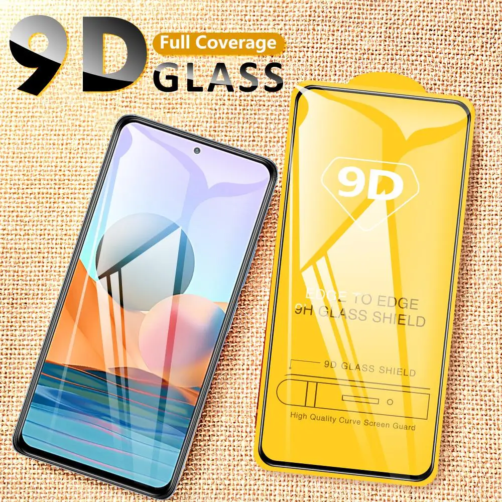 Защитное стекло 9D для Xiaomi Redmi Note 10/9/8 Pro/10 Pro Max/10 S/9S/8T/Note10 пленка экрана с полным