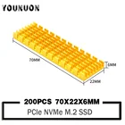 200 шт. 6 мм алюминиевые радиаторы M.2 SSD NVMe радиатор M2 2280 SSD жесткий диск алюминиевый радиатор