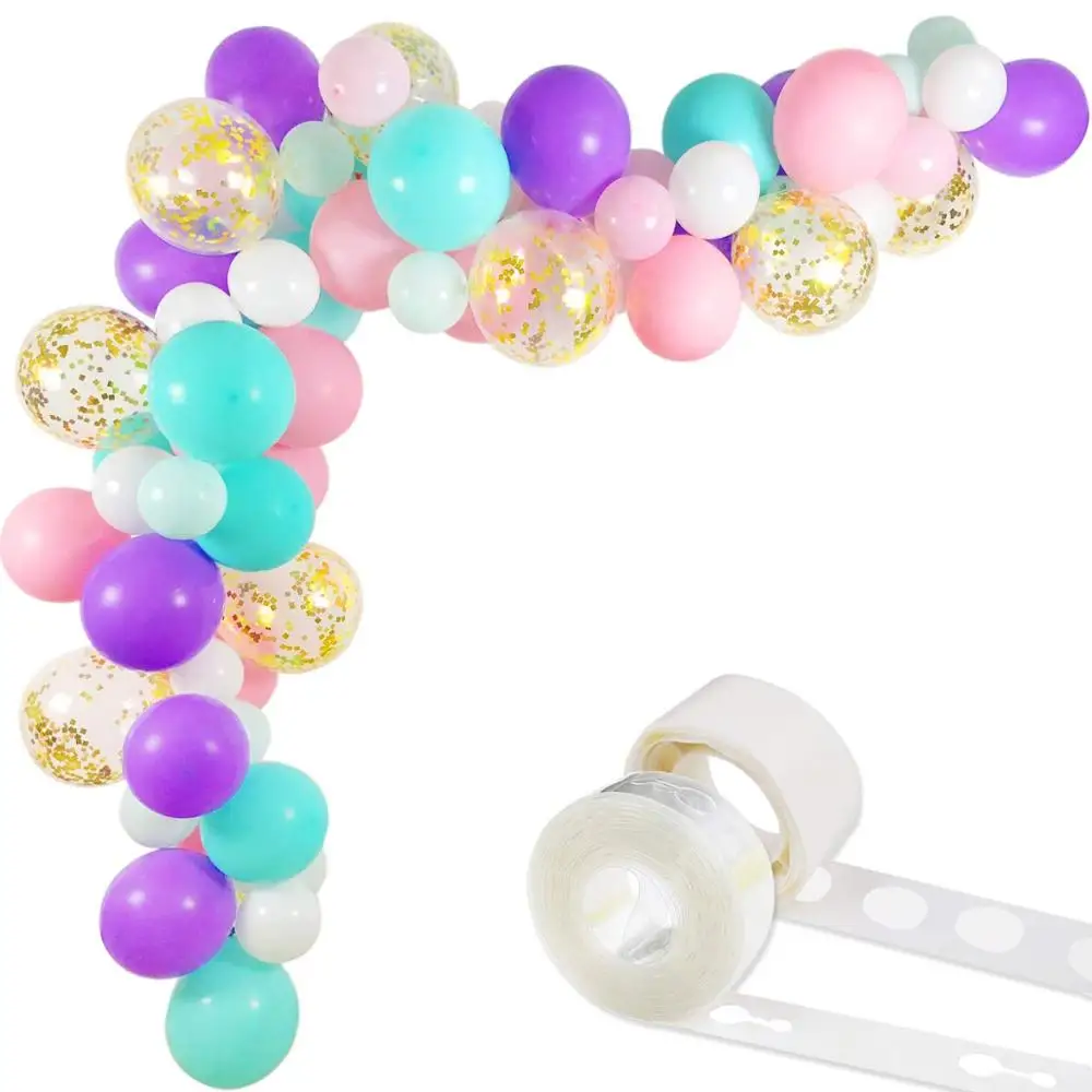 30pcs balloons Вечерние гирлянды в виде единорога, Пастельная Радужная гирлянда, набор для самостоятельной сборки тканевых кисточек с 15 кисточками для 7 футов CH1105, пастельные бумажные соломинки, конфетти - Цвет: 30pcs balloons