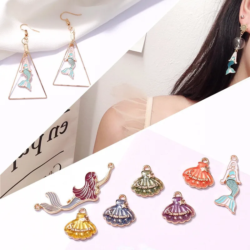 Новая подвеска в виде русалки хвост Феи DIY 10 5 * маленького размера круглой формы с