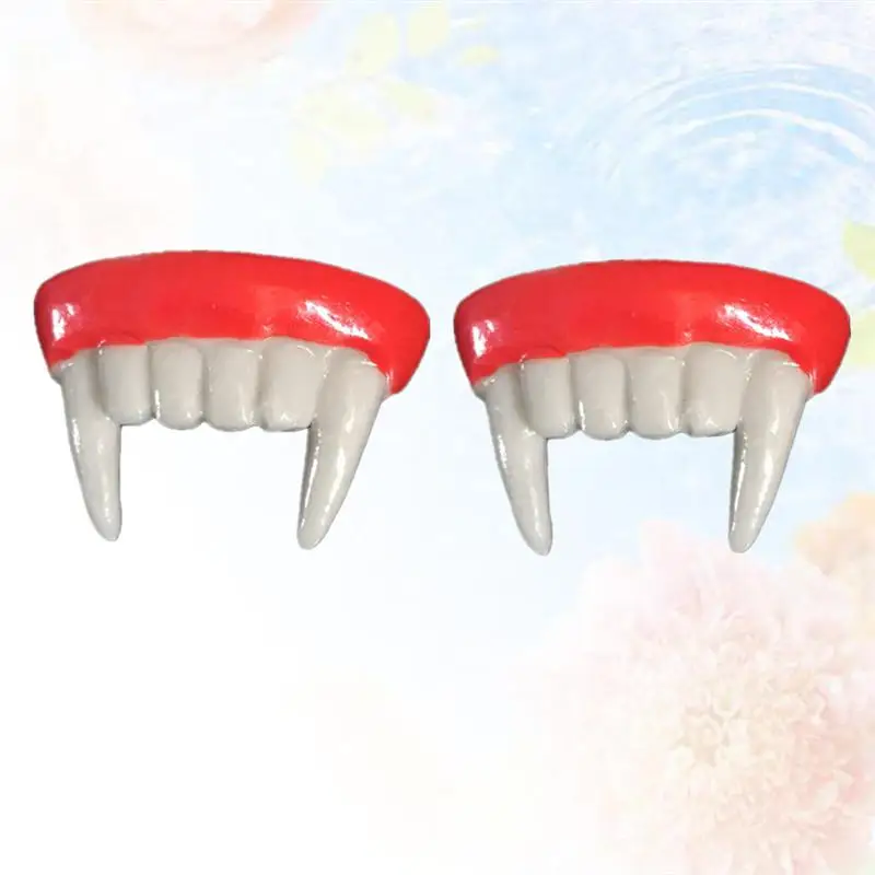 2 шт. Искусственные зубы рукава ужас Хэллоуин искусственная модель зубного