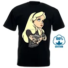 Мужская модная футболка Алиса в стране чудес инди Swag татуировки готический панк Мужская футболка Топ Ag74