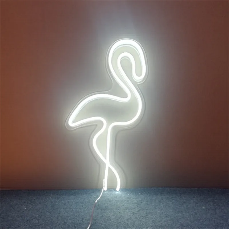 Индивидуальные Фламинго Одна деталь Гибкая неоновая трубка Красочные Полный лит