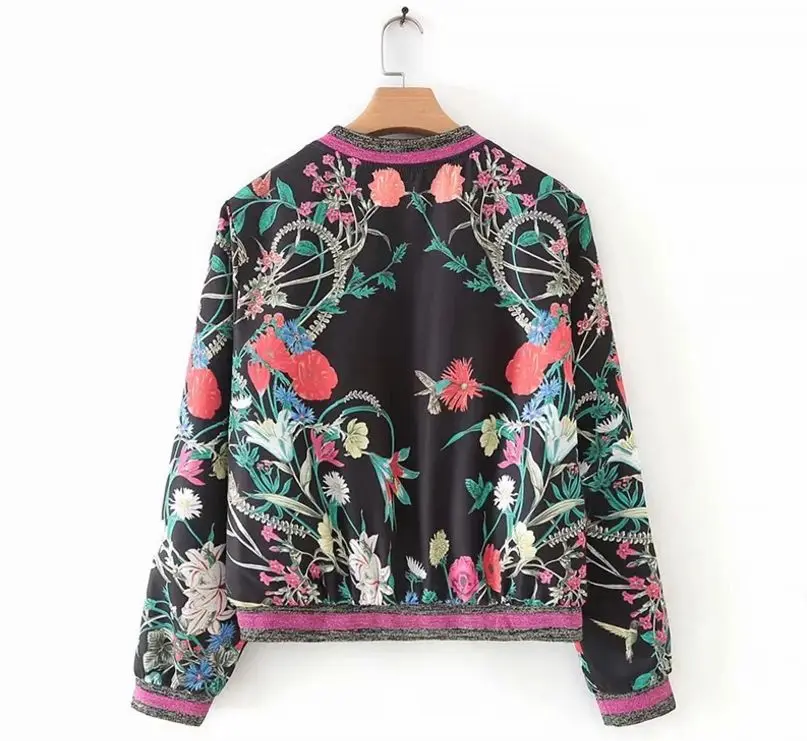 HCBLESS/Женская Осенняя Новинка 2019 года куртка на молнии с принтом модная женская |