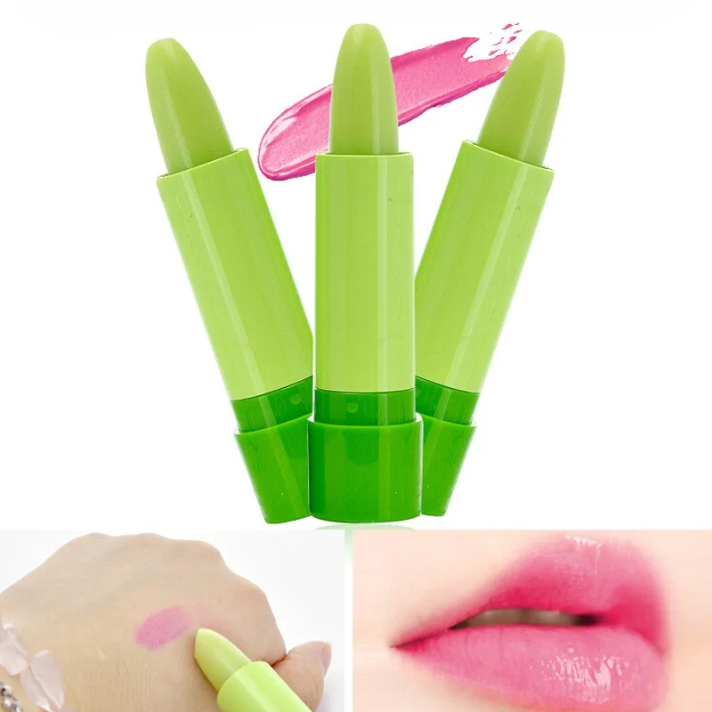 Be A Confident Woman Lip Change Color Lipstick Long Lasting Design Magic Temperature Moisturizing Green To Pink |