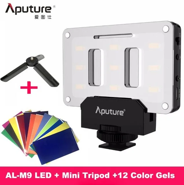 

Aputure AL-M9 Pocket LED Color Light Camera Studio Rechargeable Photograph CRI/TLCI 95 for Canon Wedding Film with gift