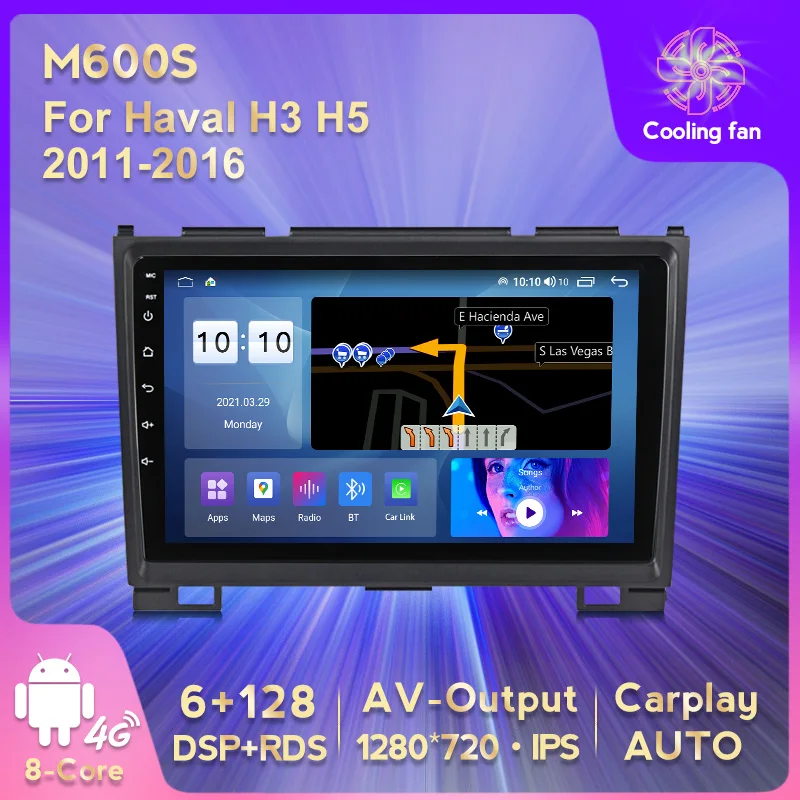 

6+128G 2 Din Android10 4G NET For Haval Hover Great Wall H5 H3 2011-2016 DSP IPS Car Radio Stereo Receiver Carplay Multimedia