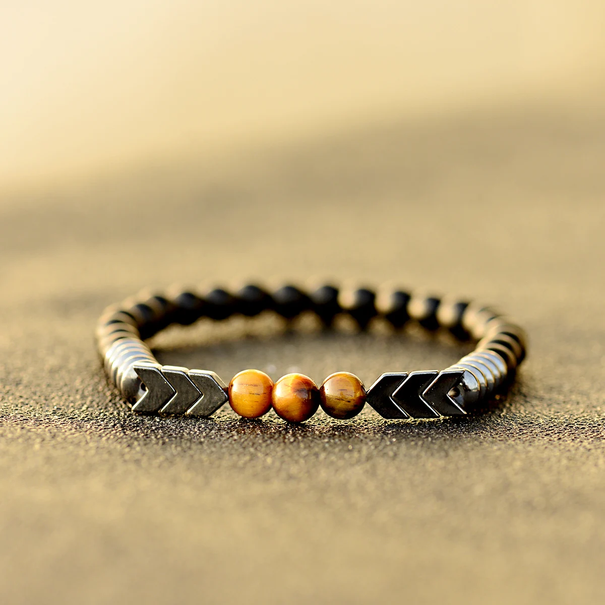 Лидер продаж магнитный браслет из гематита бусины эластичный магнит для