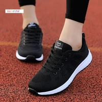 women sport sneakers fashion mesh round cross straps flat running s casual shoes super light
