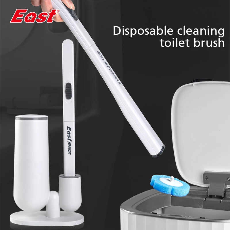 

Disposable Bathroom Toilet Brush Cleaner With Long Handle East No Dead Corners Toilet Brush Bathroom Accessories Set