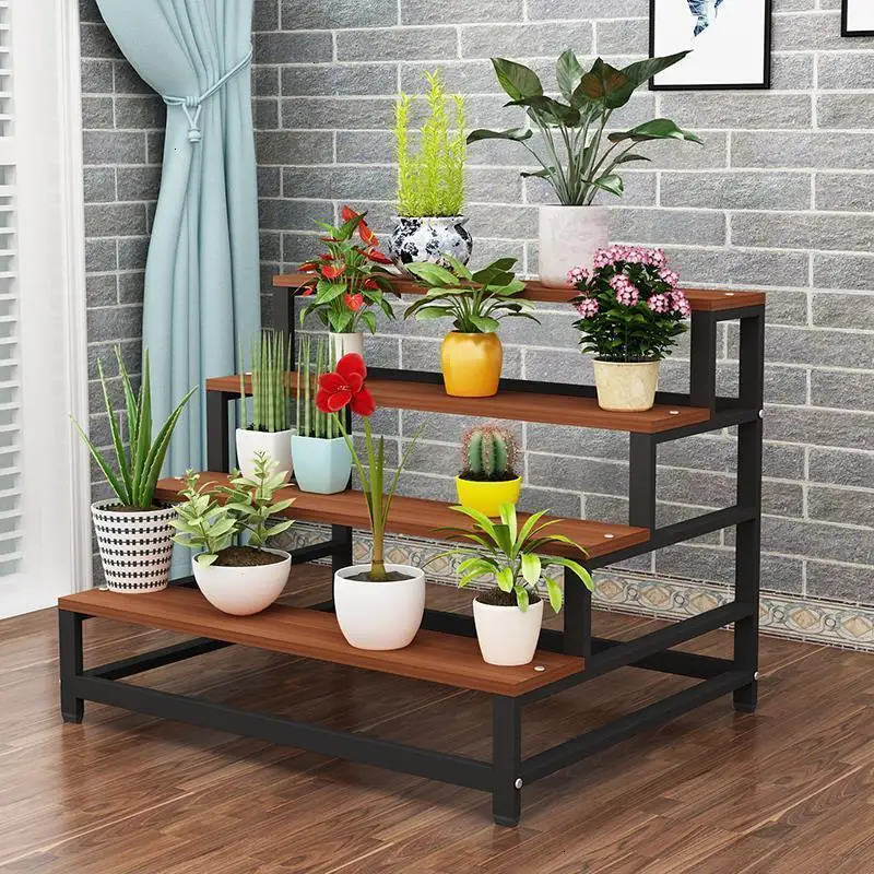 

Etagere Pour Plante Estanteria Rak Bunga Wooden Shelves For Estante Para Plantas Dekoration Rack Balcony Flower Plant Shelf