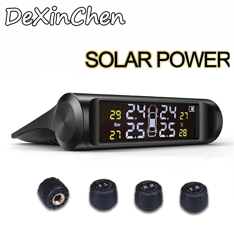 Система контроля давления в шинах TPMS беспроводная система с солнечной панелью 4
