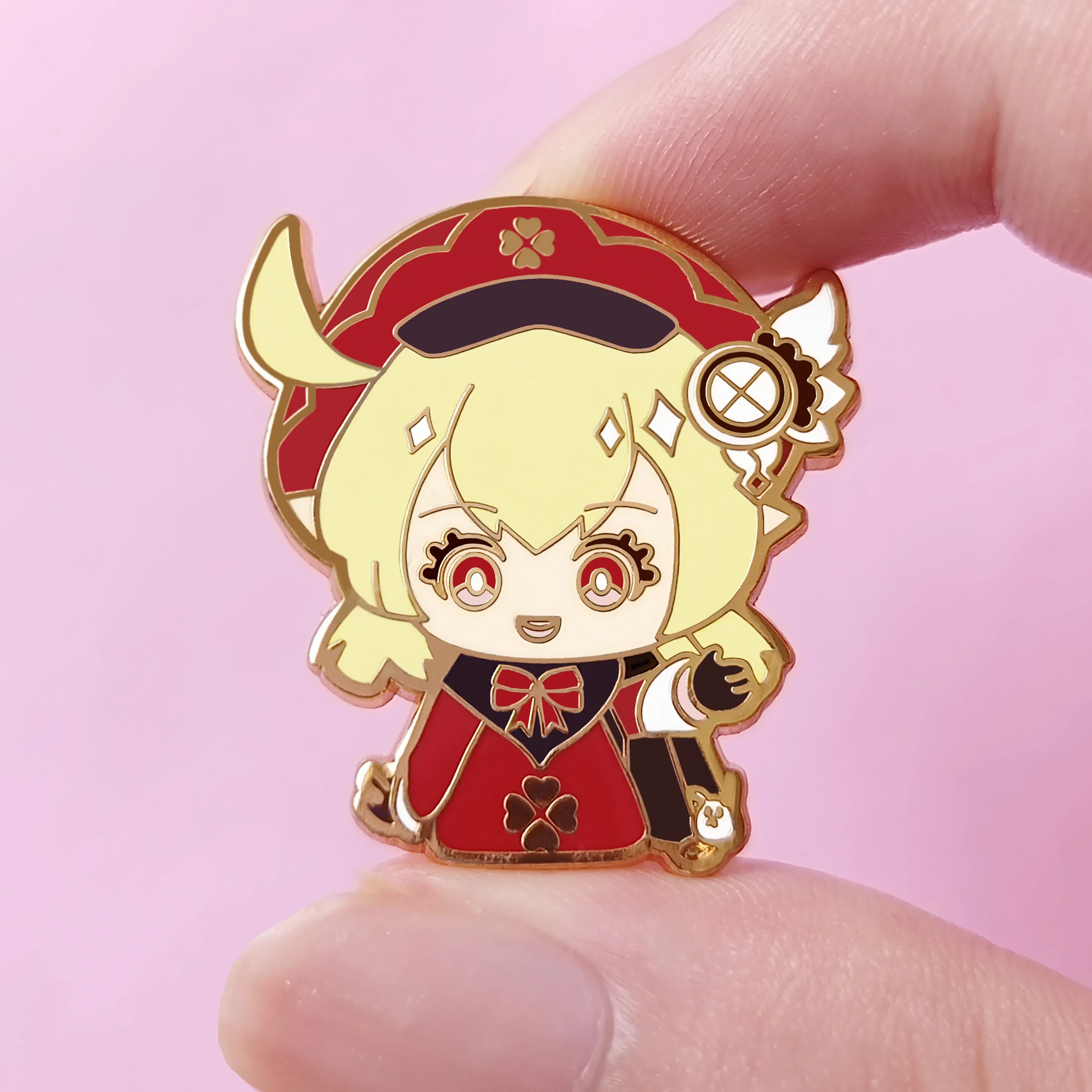 

Genshin Impacts Klee Hard Enamel Pin Kawaii Spark Knight Girl and Dodoco Brooch Cute Rabbit Animal Pins Anime Game Fans Gift