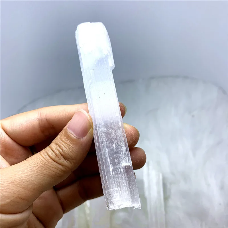 Оптовая цена 8-10 см natrual selenite лечебный Жезл Рейки кристаллы точка для украшения